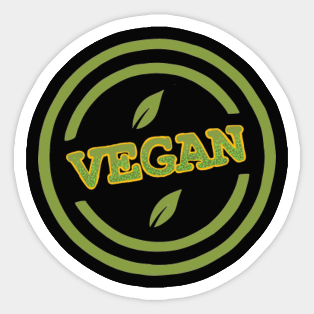 Vegan Logo Vegan Sticker TeePublic